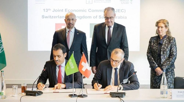 Minister of Investment Eng. Khalid Bin Abdulaziz Al-Falih and Federal Councilor Guy Parmelin, head of the Federal Department of Economic Affairs, Education, and Research attended the 3th meeting of the joint Saudi-Swiss Economic Committee and the Saudi-Swiss Investment Forum in Zurich on Wednesday.