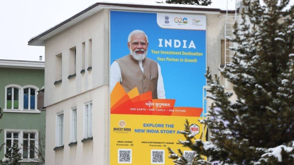 Invest India is promoting Asia's third-biggest economy at the World Economic Forum in Davos, Switzerland.