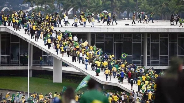 Bolsonaro supporters storm the National Congress in Brasilia, Brazil, on Jan. 8, 2023. — courtesy EPA