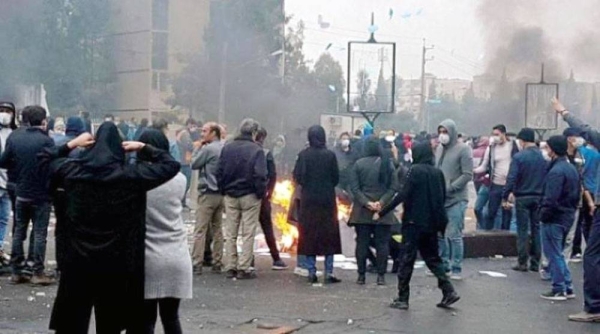 File photo shows Iranian protesters in Shiraz, southern Iran. — courtesy social media