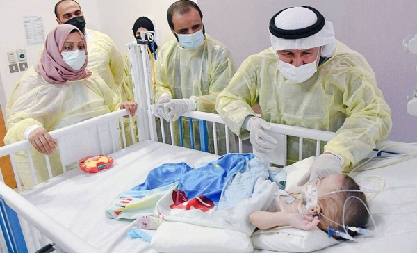 Advisor at the Royal Court, Supervisor General of KSrelief and head of the medical and surgical team for separating Siamese twins Dr. Abdullah Bin Abdulaziz Al Rabeeah has stressed that the condition of the Iraqi Siamese twins Omar and Ali is stable after 12 days of their successful separation surgery at KASCH in Riyadh.