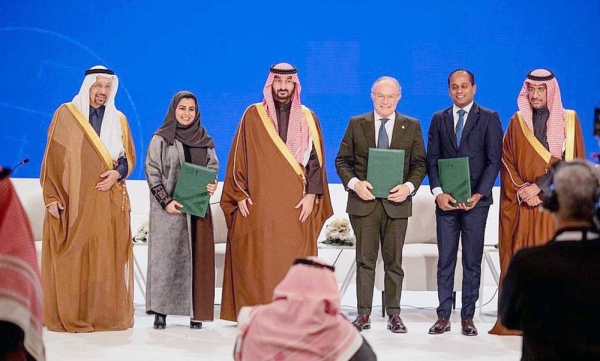 In the presence of Minister of Investment Eng. Khalid Bin Abdulaziz Al-Falih, the Ministry of Investment signed two memorandums of understanding with Boehringer Ingelheim Company and Saudi Novo Nordisk Trading Company and KAUST at Riyadh Global Medical Biotechnology Summit 2023.