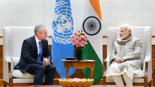 The President of the 77th Session of the United Nations General Assembly (UNGA) Csaba Korosi called on Indian Prime Minister Narendra Modi at New Delhi on Monday.