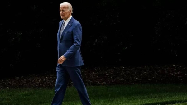 Joe Biden at his home in Delaware on 8 July, 2022.