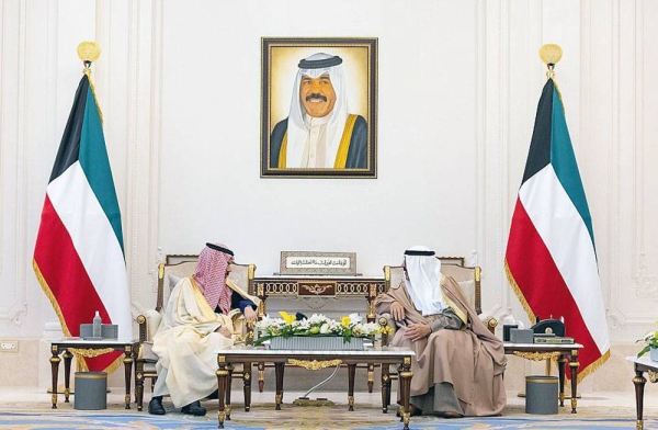 Kuwait Crown Prince Sheikh Mishal Al-Ahmad Al-Jaber Al-Sabah on Sunday received Minister of Foreign Affairs Prince Faisal Bin Farhan Bin Abdullah at Bayan Palace in Kuwait City.