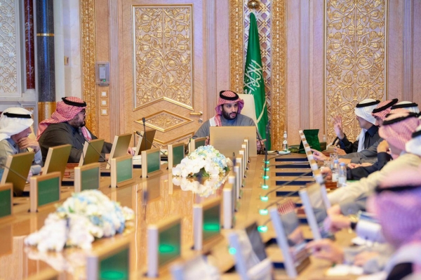 Crown Prince and Prime Minister Mohammed Bin Salman chaired the meeting held by the Council of Economic and Development Affairs (CEDA) on Tuesday at Al-Yamamah Palace in Riyadh.
