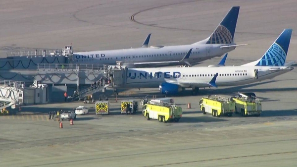 United Flight 2664 at San Diego International Airport on Tuesday.