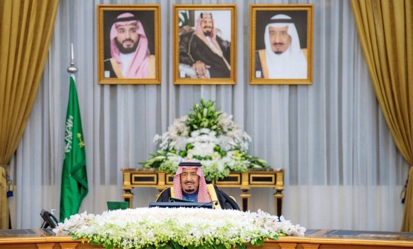 Custodian of the Two Holy Mosques King Salman chaired the Cabinet session on Tuesday at Irqah Palace in Riyadh, 