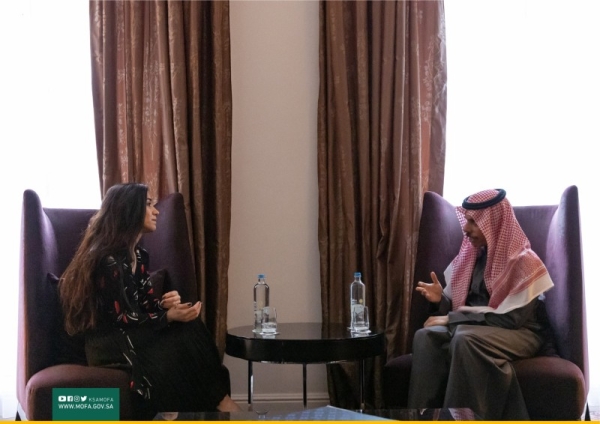 Minister of Foreign Affairs,Prince Faisal bin Farhan met Thursday with the human rights activist, Goodwill Ambassador for the Dignity of Survivors of Human Trafficking of the United Nations Office on Drugs and Crime (UNODC) and 2018 Nobel Peace Prize winner Nadia Murad.