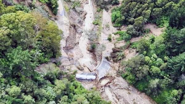 A view of flood damage in the aftermath of cyclone Gabrielle in Hawke’s Bay, New Zealand, in this picture released on Thursday. — courtesy Reuters