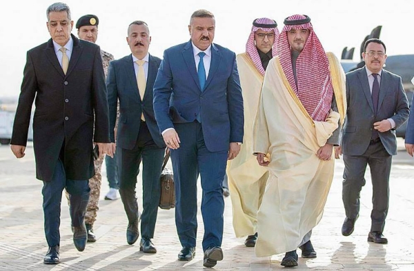 Minister of Interior of the Republic of Iraq Lt. Gen.Abdulamir Kamel Al-Shammari, arrived in Riyadh Sunday and was received by Minister of Interior Prince Abdulaziz Bin Saud Bin Naif.