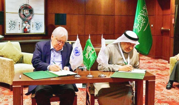 Advisor at the Royal Court and KSrelief Supervisor General Dr. Abdullah Bin Abdulaziz Al Rabeeah and UN Under-Secretary-General for Humanitarian Affairs and Emergency Relief Coordinator Martin Griffiths signed a cooperation agreement in Riyadh Tuesday.