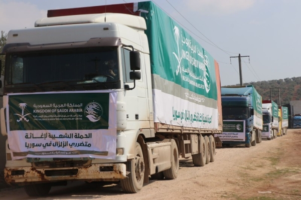 Twenty Saudi relief trucks have crossed into the Syrian borders on Thursday, in order to distribute relief aid in the earthquake-affected regions in Syria. — courtesy photo