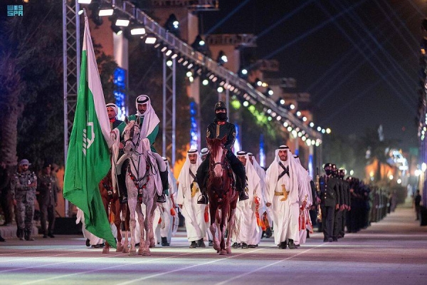 The Ministry of Culture organized the “Founding March” event on Prince Turki Bin Abdulaziz Al-Awwal Road in Riyadh, with the participation of more than 4,800 performers.