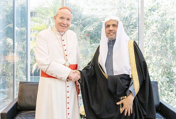 MWL Secretary-General and Chairman of the Association of Muslim Scholars Sheikh Dr. Mohammed Bin Abdulkarim Al-Issa, received Saturday Cardinal Dr. Christoph Schönborn, Archbishop of Vienna and his accompanying delegation in Riyadh.