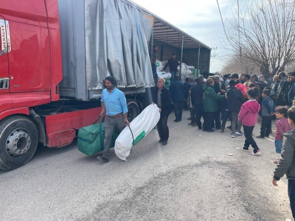 KSrelief is continuing to distribute relief materials to the victims affected by the earthquake in Syria.