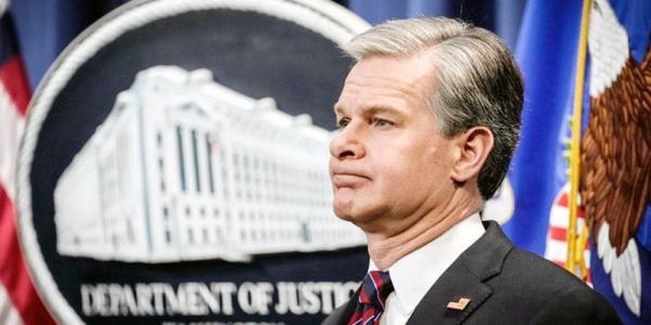 FBI Director Christopher Wray seen in this file photo.