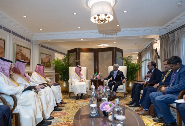 Foreign Minister Prince Faisal Bin Farhan met on Friday the External Affairs Minister of India Subrahmanyam Jaishankar, on the sidelines of Raisina Dialogue Forum, currently ongoing in India.