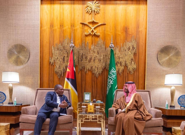 Crown Prince and Prime Minister Mohammed Bin Salman has met with the Mozambican President Filipe Nyusi in Riyadh on Sunday.