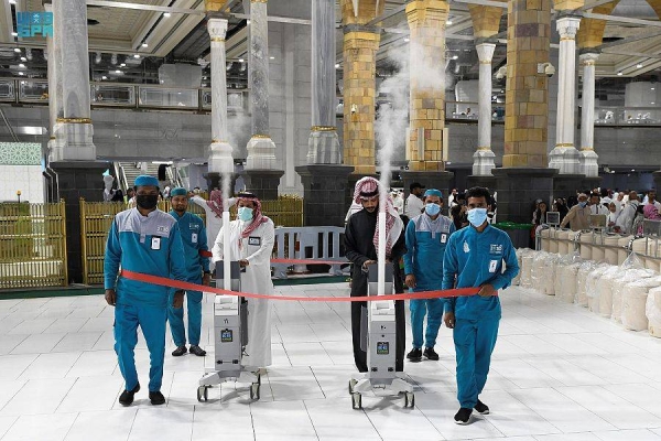 The General Presidency for the Affairs of the Two Holy Mosques has raised its human cadres to about 12,000 of qualified employees and workers to work in the Grand Mosque during the upcoming Ramadan season.