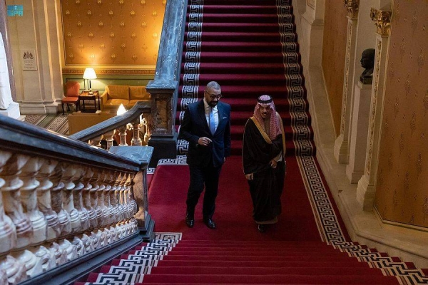 Prince Faisal, Cleverly review aspects of historic Saudi-British partnership