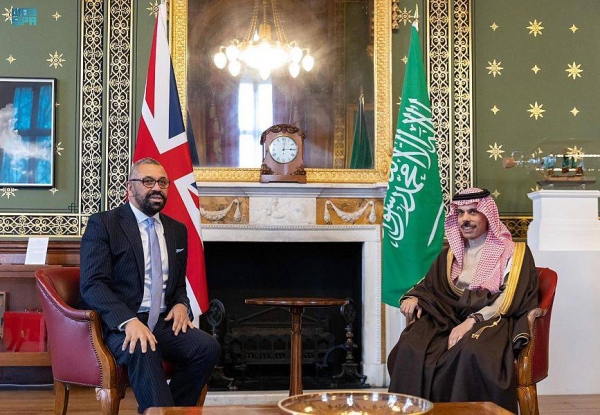 Prince Faisal, Cleverly review aspects of historic Saudi-British partnership