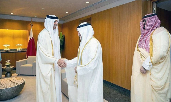 Qatar Emir Sheikh Tamim Bin Hamad Al Thani has received Minister of Economy and Planning Faisal Bin Fadhil Al Ibrahim on the sidelines of the Fifth United Nations Conference on the Least Developed Countries (LDC5) in Doha, Qatar.