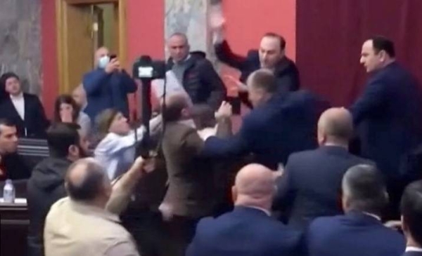 Georgia lawmakers start a brawl over 'foreign agents' law.