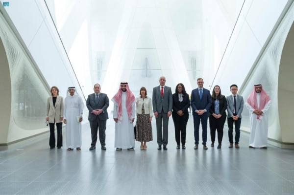 The BIE delegation taking took a ride on Line 4 of the soon-to-be-launched Riyadh Metro network