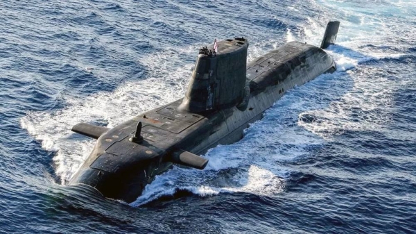 A UK Astute Class nuclear-powered submarine. — courtesy Ministry of Defense