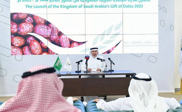 Advisor at the Royal Court and General Supervisor of the King Salman Humanitarian Aid and Relief Center (KSrelief) Dr. Abdullah Bin Abdulaziz Al-Rabeeah, inaugurated Sunday the Kingdom’s “Gifts of Dates” programs for the year 2023, in Riyadh.