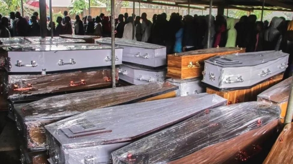 People in Blantyre are lining up at a hospital mortuary to search for their relatives' bodies