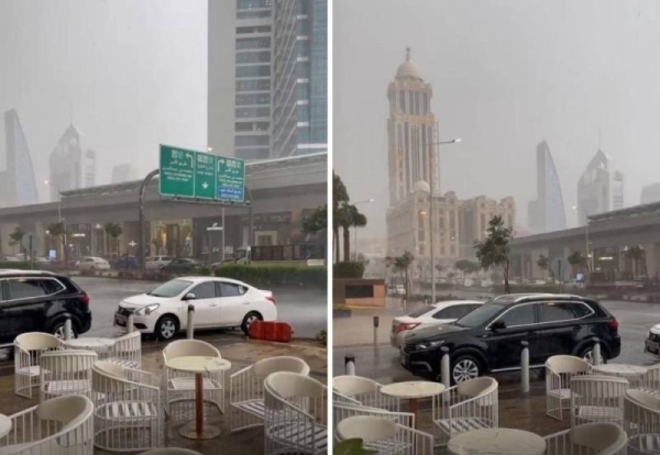 The capital city of Riyadh witnessed heavy rains accompanied by showers of hail on Wednesday