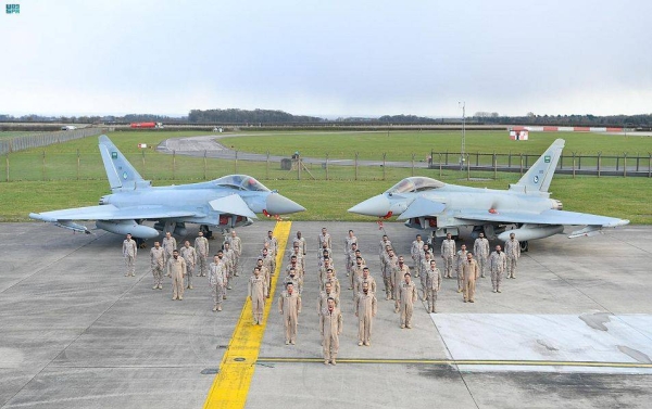 Royal Saudi Air Force participates in the drills with six Typhoon aircraft 