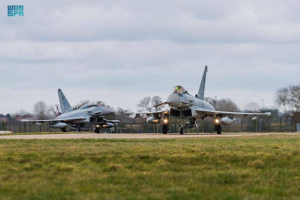 Royal Saudi Air Force participates in the drills with six Typhoon aircraft 