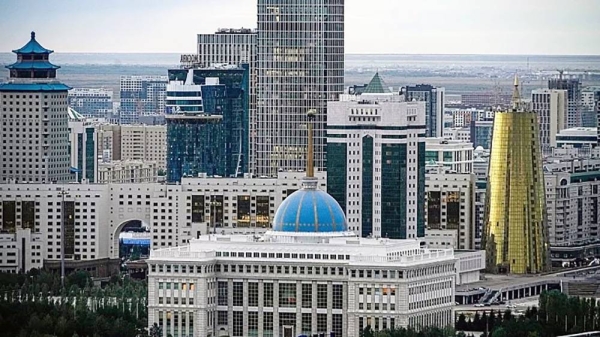 File photo shows a view of Astana, former name Nur-Sultan, the capital of Kazakhstan with the Presidential Palace in the center. — courtesy AP