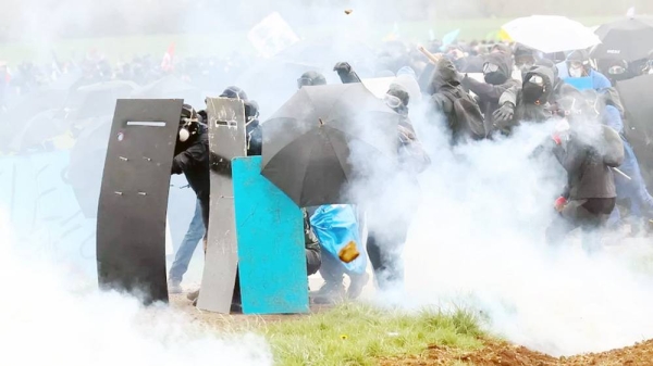 Protesters in Sainte-Soline clashed with police. — courtesy Reuters