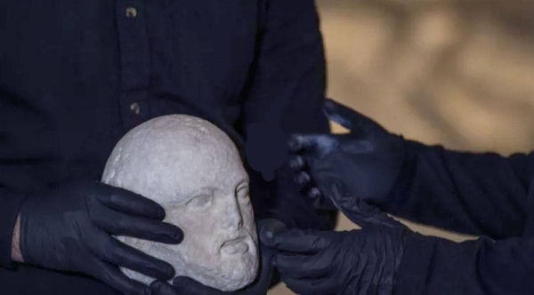 One of the heads returned by the Vatican to Athens as part of their ecumenical ‘donation’. — cpurtesy C Petros Giannakouris/ AP.