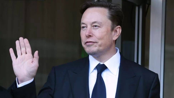 Tesla CEO Elon Musk leaves the Phillip Burton Federal Building in San Francisco, California