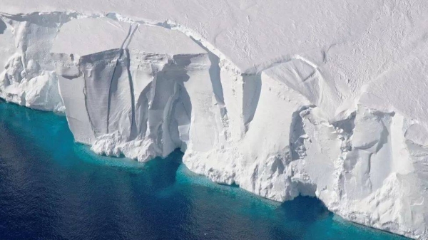 Aerial view of Getz Ice Shelf, Antarctica