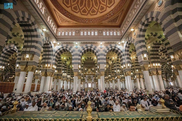 The Prophet’s Mosque in Madinah has witnessed a huge crowd of visitors, reaching about 10.3 million worshippers during the first of the third of Ramadan.
