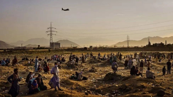 There were desperate scenes in the final days of the US troop withdrawal from Afghanistan