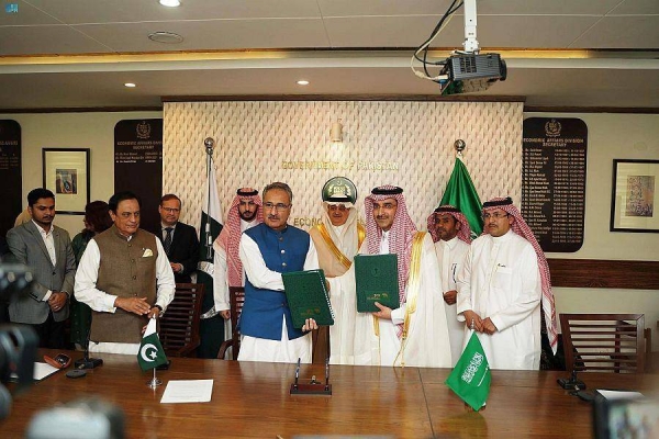 CEO of the Saudi Development Fund Sultan Al-Marshad signed the financing agreement in Islamabad on Friday.