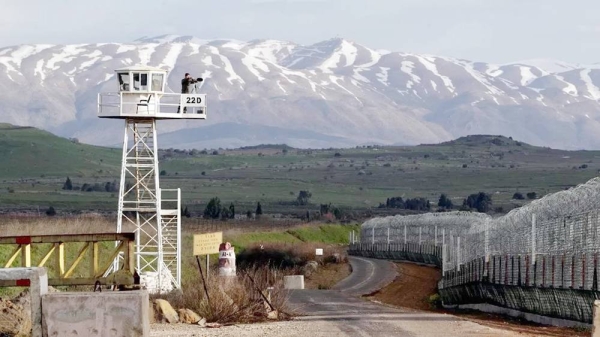 An observation tower on the border crossing between Israel and Syria. — courtesy Reuters