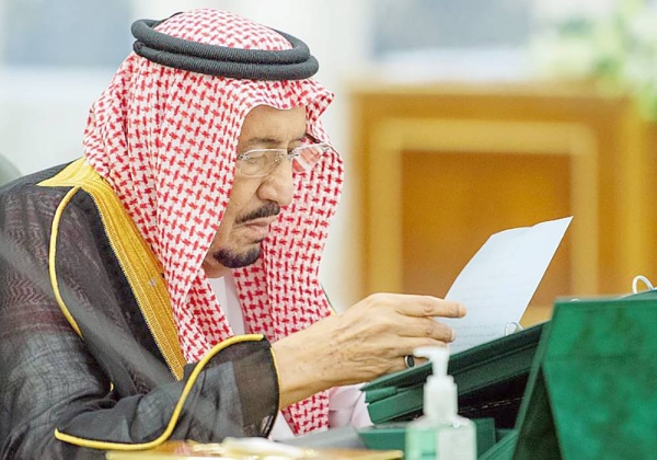 Custodian of the Two Holy Mosques King Salman chairs Cabinet session on Tuesday at Al-Salam Palace in Jeddah.