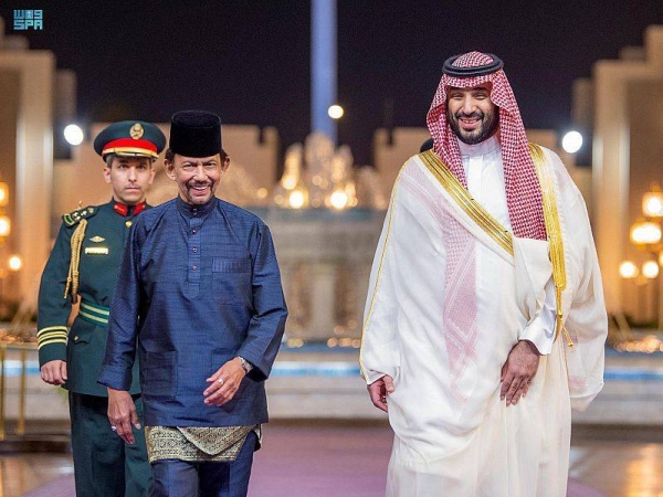 Crown Prince and Prime Minister Mohammed Bin Salman received in Jeddah on Friday Sultan Haji Hassanal Bolkiah of Brunei Darussalam.