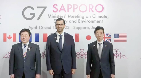 Energy and environment ministers from the Group of Seven wealthy nations met on Saturday in Sapporo, northern Japan.