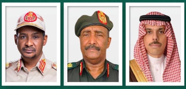 Prince Faisal talked by phone on Sunday with the President of the Transitional Sovereignty Council Gen. Abdel Fattah Al-Burhan and the Vice-President of the Transitional Sovereignty Council, Gen. Mohammad Hamdan Dagalo.