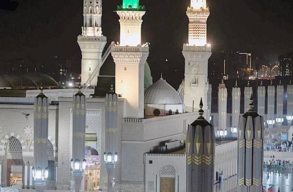 The domes of King Fahd's expansion in the Prophet's Mosque is considered an architectural masterpiece and engineering design that brings together an enormous construction design, exquisite decorations and inscriptions, and a smooth motion through automatic control.