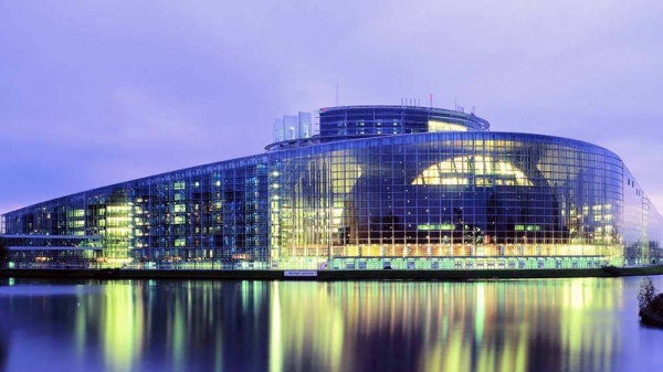 The European Parliament in Strasbourg, eastern France.